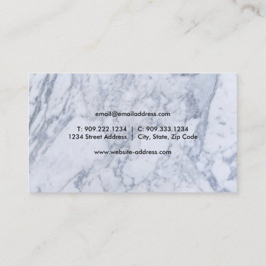 ナイフの個人的なシェフの名刺 名刺 (裏面)