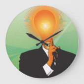 ナイフの引き出しの中で最も明るい電球 ラージ壁時計 (正面)