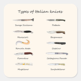 ナイフの種イタリアン類 スクエアシール