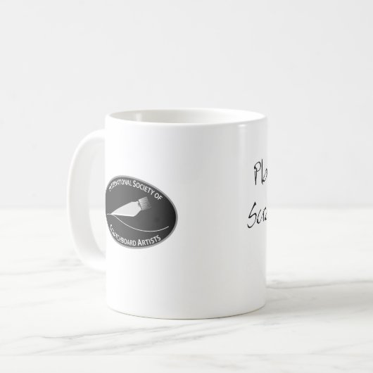 "ナイフの…" Scratchboardのとマグ遊びます コーヒーマグカップ (正面左)