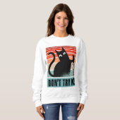 ナイフを持ったムーディキャット招待状 スウェットシャツ (正面フル)