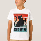 ナイフを持ったムーディキャット招待状 Tシャツ (正面)