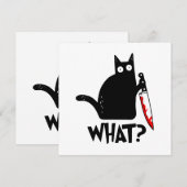 ナイフを持った殺人猫 招待状 (正面/裏面)