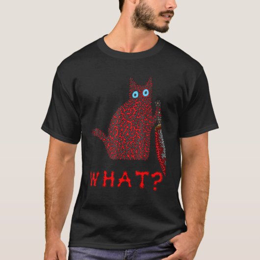 ナイフを持った猫って何? Tシャツ (正面)