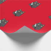 ナイフを持った猫 ラッピングペーパー (角)