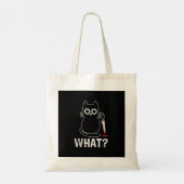 ナイフを持った面白い猫のグラフィックデザイン トートバッグ (裏面)