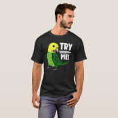 ナイフを持つオウムを試すIダブルイエロー頭Am Tシャツ (正面フル)