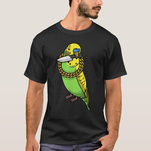 ナイフを持つバジオウムのバドリ Tシャツ (正面)