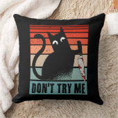 ナイフを持つムーディキャット招待状ポスト クッション (ブランケット)