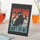 ナイフを持つムーディキャット招待状ポスト 台座サイン (インサイチュ)