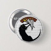 ナイフを持つ好奇心が強い猫 缶バッジ (正面&裏面)