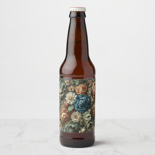 ナイフを研いだヒゲ – 枕 ビールラベル (正面)