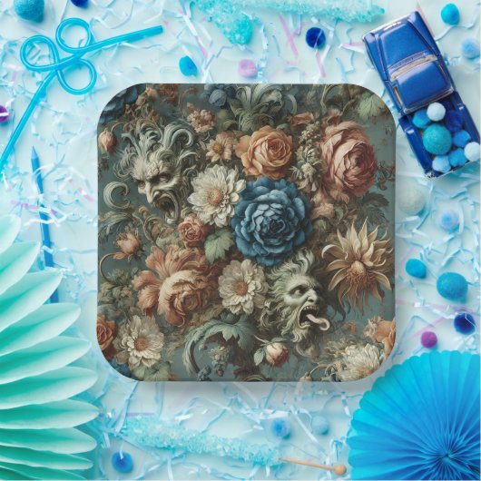 ナイフを研いだヒゲ – 枕 ペーパープレート (パーティー)