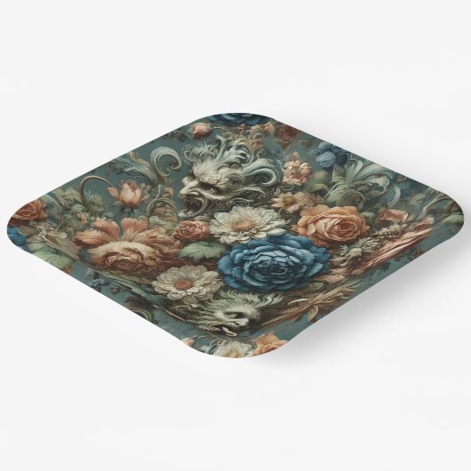 ナイフを研いだヒゲ – 枕 ペーパープレート (傾斜あり)