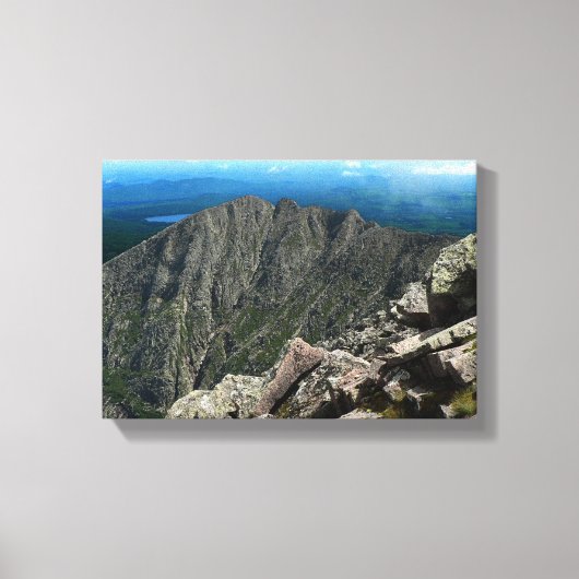 ナイフエッジ、Katahdin、メイン キャンバスプリント (正面)