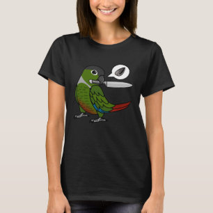 ナイフオウムの種を欲しい緑の頬の構成 Tシャツ