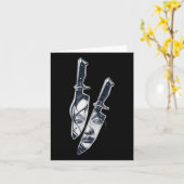 ナイフガールタトゥー カード (黄色い花)