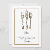 ナイフフォークのスプーンの置き場所の設定 招待状 (正面)