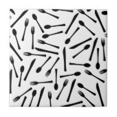 ナイフフォーク及びスプーンの背景 タイル (正面)