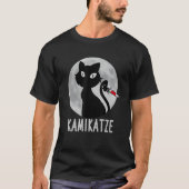 ナイフムーンキャット猫キャミ猫 Tシャツ (正面)