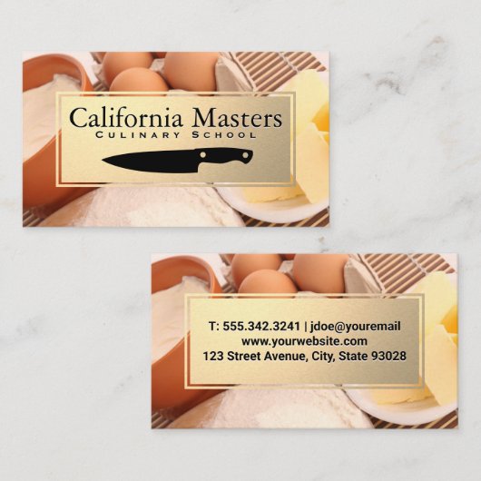 ナイフロゴ |バターエッグ粉 名刺 (正面/裏面)