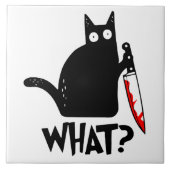 ナイフ付き殺意のある猫 タイル (正面)