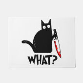 ナイフ付き殺意のある猫 ドアマット (正面)