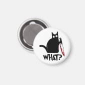 ナイフ付き殺意のある猫 マグネット (正面/裏面)