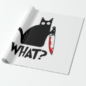 ナイフ付き殺意のある猫 ラッピングペーパー (アンロールド)