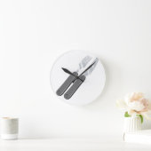 ナイフ及びフォーク ラウンド壁時計 (ホーム)
