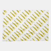 ナイフ型の上にフォーク キッチンタオル (横)