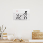 ナイフ対極 ポスター (キッチン)