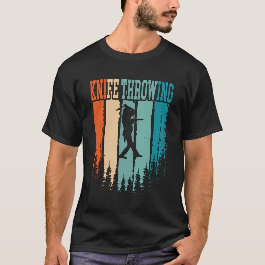 ナイフ投げレトロヴィンテージ Tシャツ (正面)