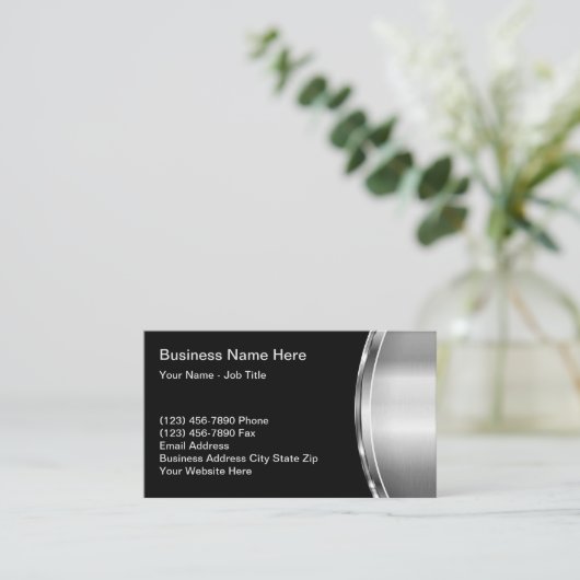 ナイフ研ぎレストラン用品ビジネスカード 名刺 (スタンド正面)