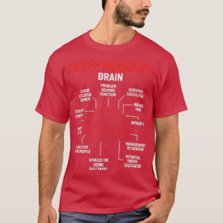 ナイフ製刃具打刀鍛冶ナイフメーカー脳T Tシャツ