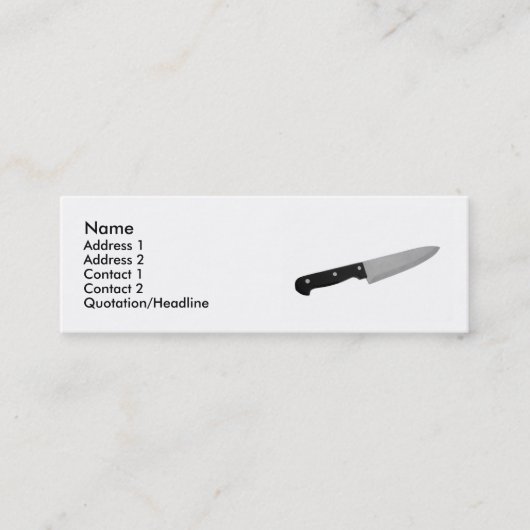 ナイフ スキニー名刺 (正面)