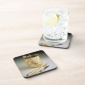 ナイフ、フォーク、スプーンおよびビーカーの移動セット、 コースター (右側)