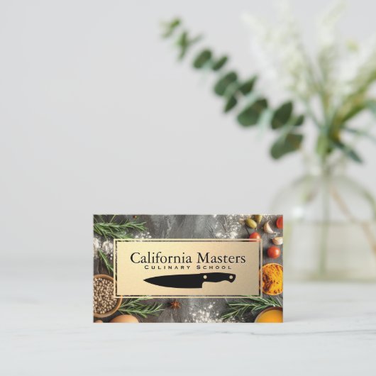 ナイフ | 料理香辛料と成分 名刺 (スタンド正面)