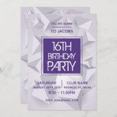 ナイミニマルトクラブ抽象芸術バースデーパーティー招待状 招待状 (正面/裏面)