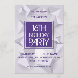 ナイミニマルトクラブ抽象芸術バースデーパーティー招待状 招待状