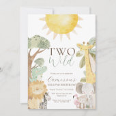 ナイラサファリアニマルズバイワイルドセカンド誕生日 招待状 (正面)