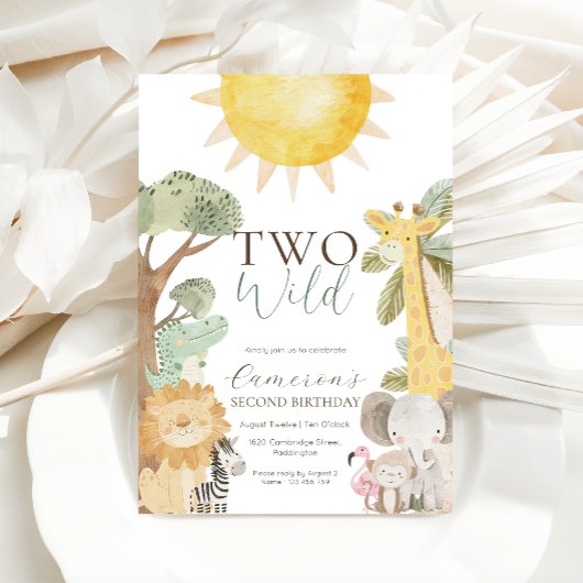 ナイラサファリアニマルズバイワイルドセカンド誕生日 招待状