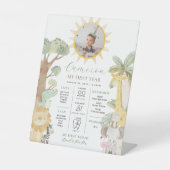 ナイラサファリアニマルズファースト誕生日マイルストーン 台座サイン (正面)