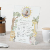 ナイラサファリアニマルズファースト誕生日マイルストーン 台座サイン (インサイチュ)