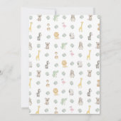 ナイラサファリアニマルズファースト誕生日 招待状 (裏面)