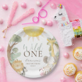 ナイラサファリアニマルズワイルドワンファースト誕生日 ペーパープレート (パーティー)