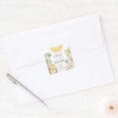 ナイラサファリアニマルズワンワイルドイヤー最初の誕生日 スクエアシール (封筒)