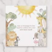 ナイラサファリアニマルズワンワイルドイヤー最初の誕生日 フェイバータグ (裏面)