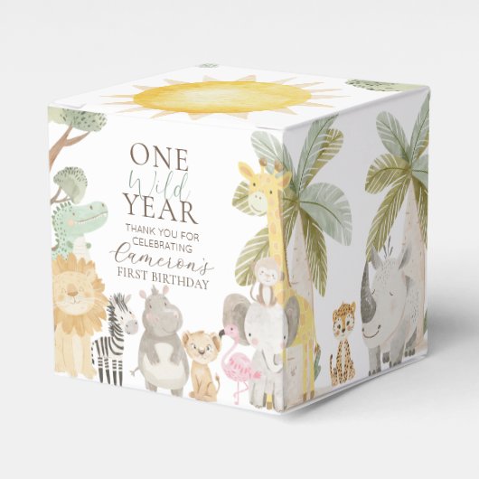 ナイラサファリアニマルズワンワイルドイヤー最初の誕生日 フェイバーボックス (正面サイド)