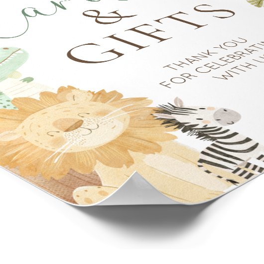 ナイラサファリ動物のカードとギフト ポスター (角)